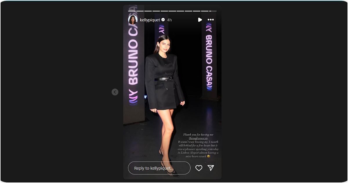 Max Verstappen's partner, Kelly Piquet, reacted following her participation at the ICON conference. Image: @kellypiquet via Instagram